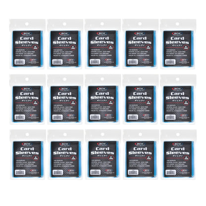 BCW Standard Penny Sleeves - 1500 Count | 2-5/8" x 3-5/8" Crystal Clear, Acid-Free | for Trading Cards - Baseball, Basketball, Football, Hockey