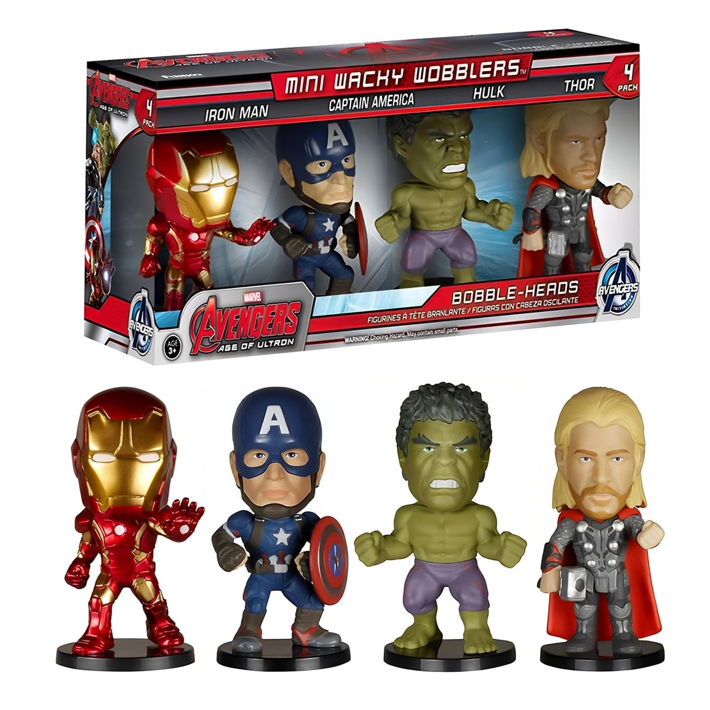 Funko Wacky Wobbler: Avengers 2 Mini Wobbler Action Figure (Pack of 4)