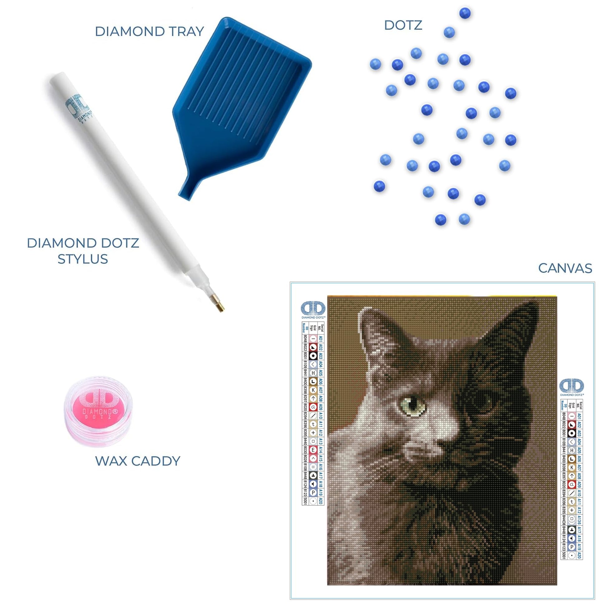 DIAMOND DOTZ Smokey Cat Diamond Painting Kits for Adults - Diamond Art Kits a Relaxing Creative Craft Kit with Dotz Gems 14.8"x11.8"