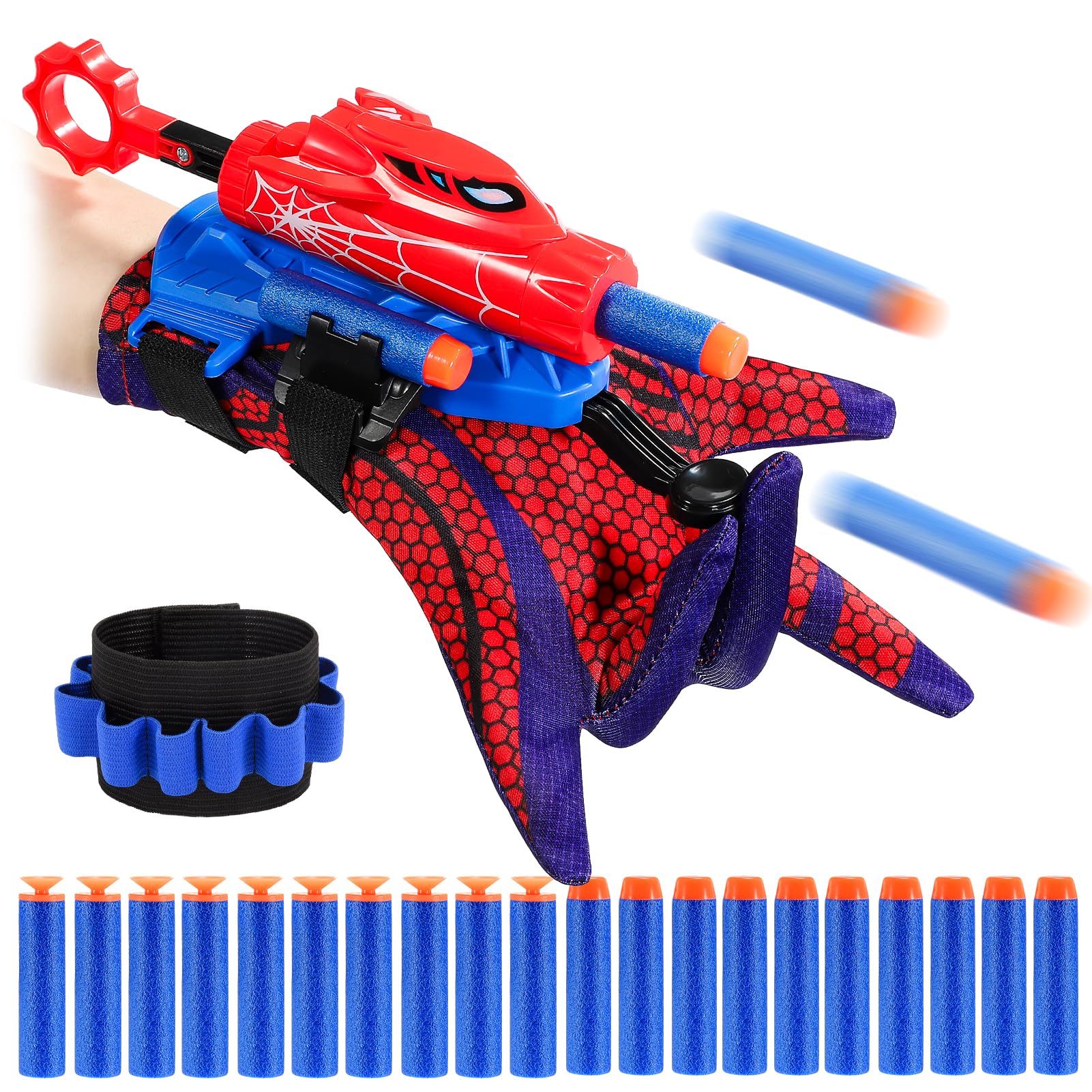 Web Shooters Toy for Kids, Toys for 3-12 Year Old Boys Web Slinger Boy Toy with Glove Launcher, Toys for Age 5-7 4-6 6-8 Outdoor Game for Birthday