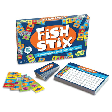 Peaceable Kingdom Fish Stix Award-Winning Strategy Board Game for Kids Ages 6+ Color & Pattern Matching Family Game Night Cooperative Game 2-4 Players