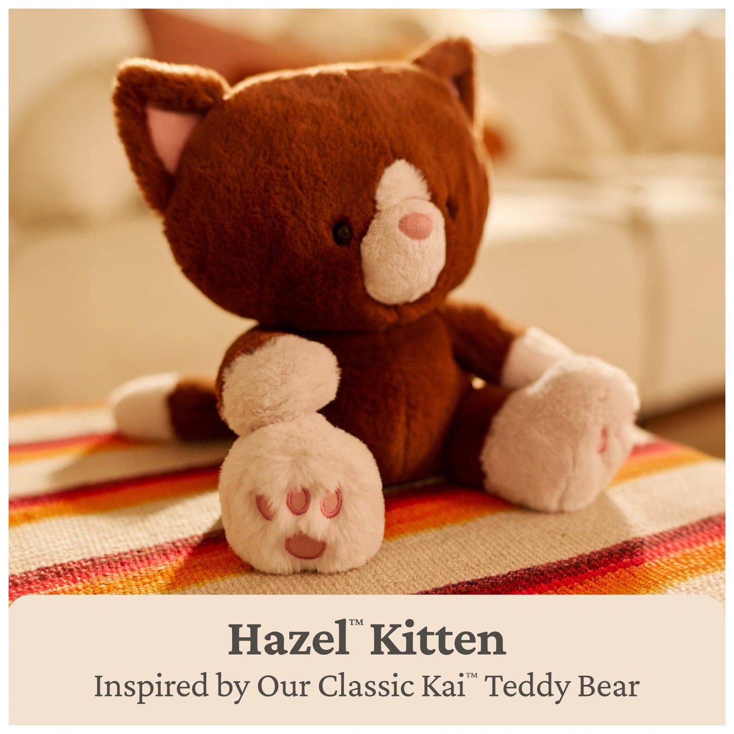GUND Hazel Kitten 12-Inch Plush; Kai Bear-Inspired Brown Cat Stuffed Animal