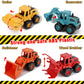 4Pcs Construction Toys,Friction Powered Construction Truck Toys Vehicles,Push and Go Construction Sand Truck Toys,Outdoor Toys with Bulldozer