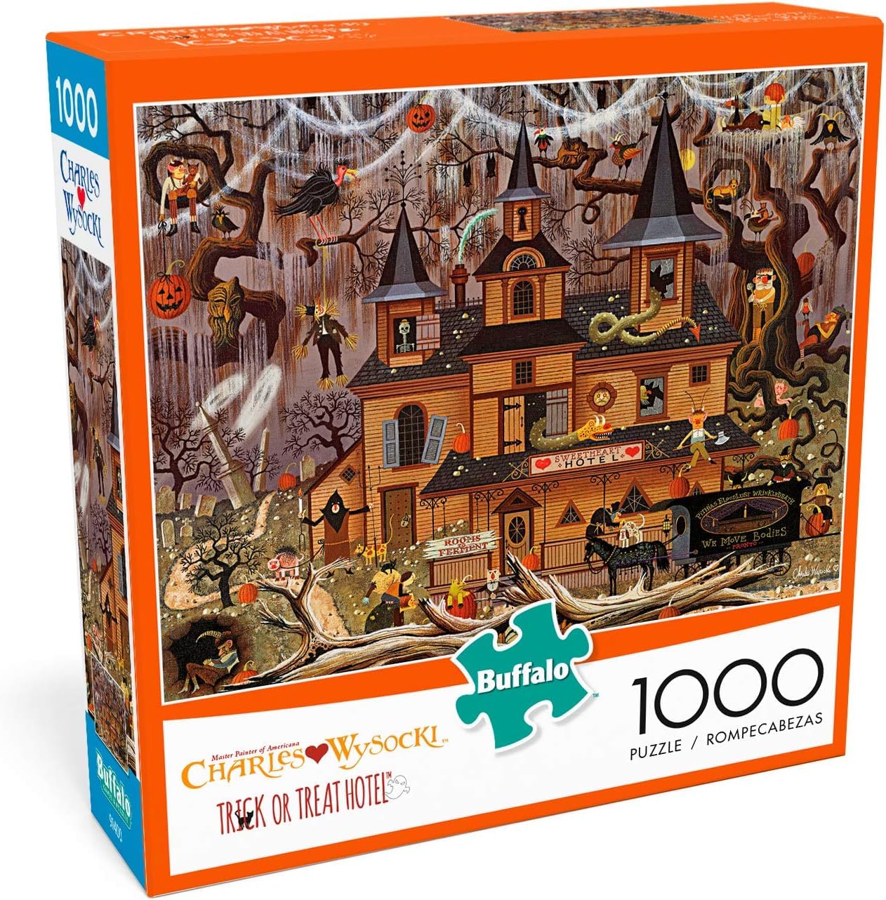 Buffalo Games - Charles Wysocki Trick or Treat Hotel - 1000 Piece Puzzle