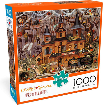 Buffalo Games - Charles Wysocki Trick or Treat Hotel - 1000 Piece Puzzle
