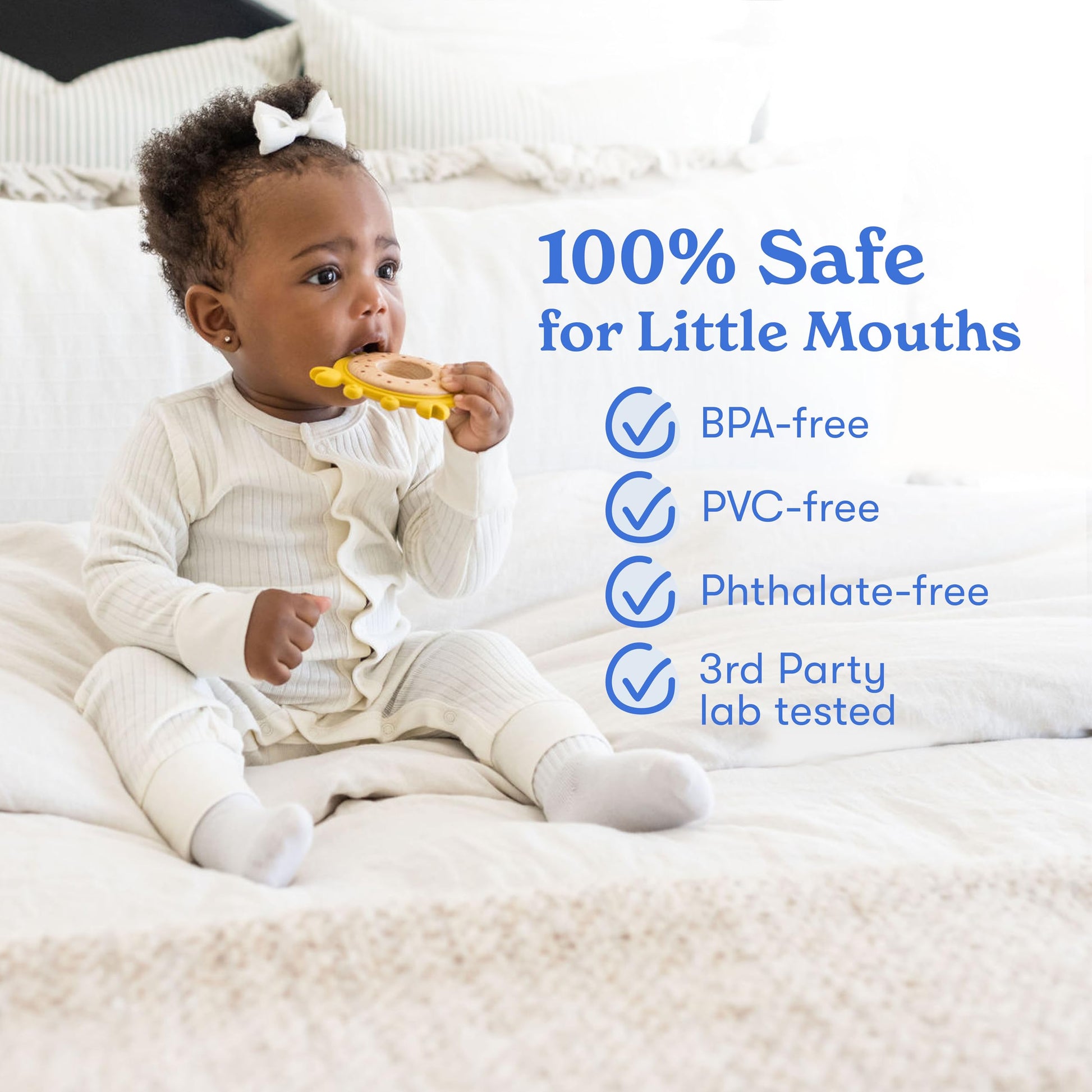 3-Pack Baby Teething Toys for 0-12 Months | Food-Grade Silicone & Natural Beech Wood Teether Set | Easy-to-Hold Animal Shapes for Soothing Chewing |