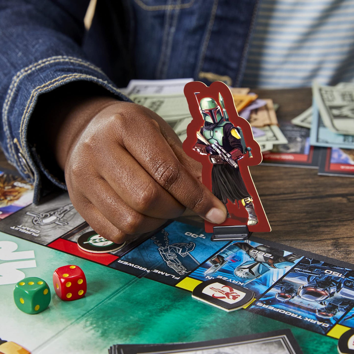 Hasbro Gaming Monopoly: Star Wars Boba Fett Edition Board Game for Kids Ages 8+, Inspired by The Star Wars Movies and The Mandalorian TV Series