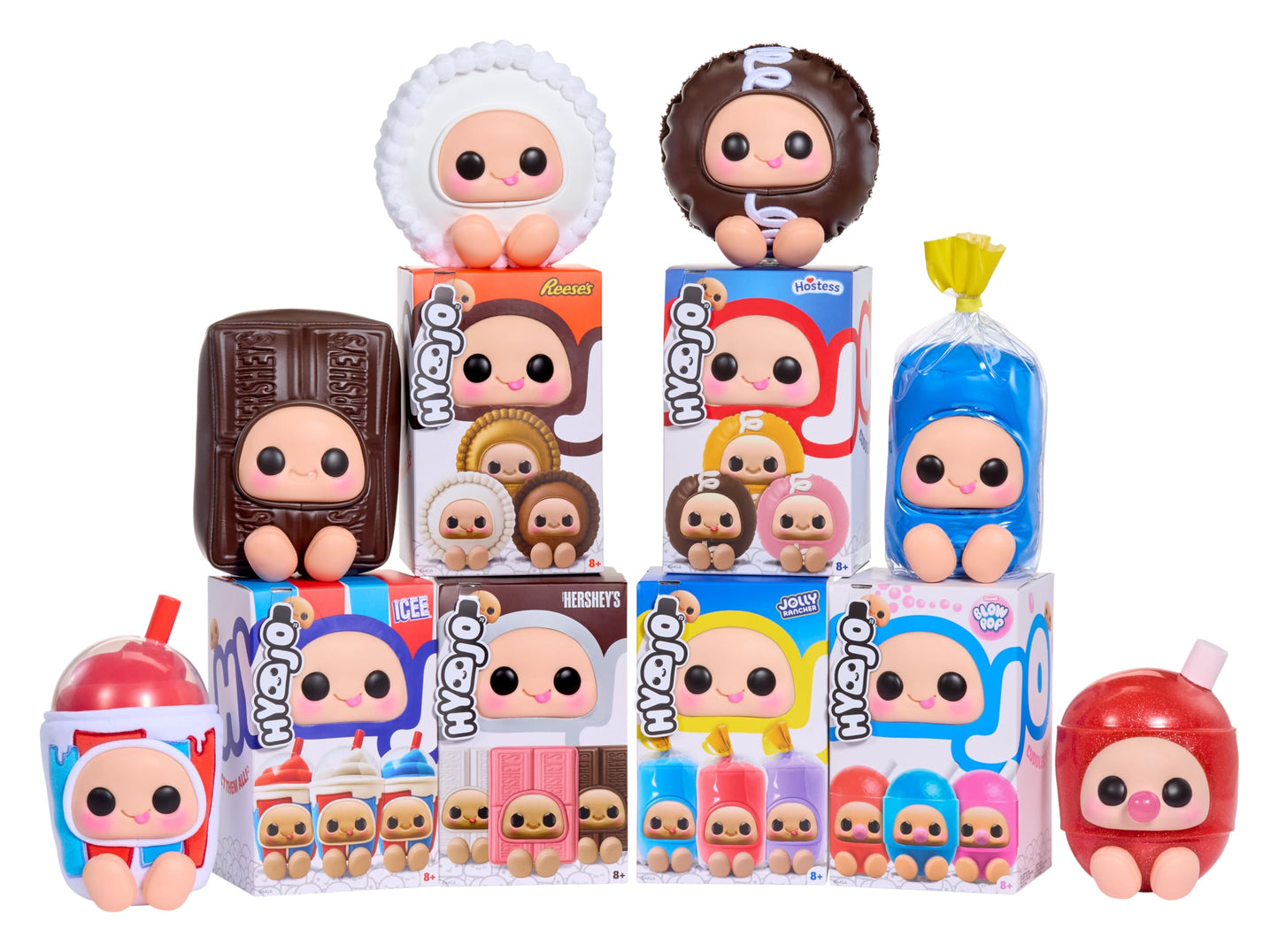 Hyojo Reese's Peanut Butter Cups Series, Blind Box Collectible Plush, Limited Edition, 3 to Collect, Milk Chocolate, White Creme & All Gold Peanut