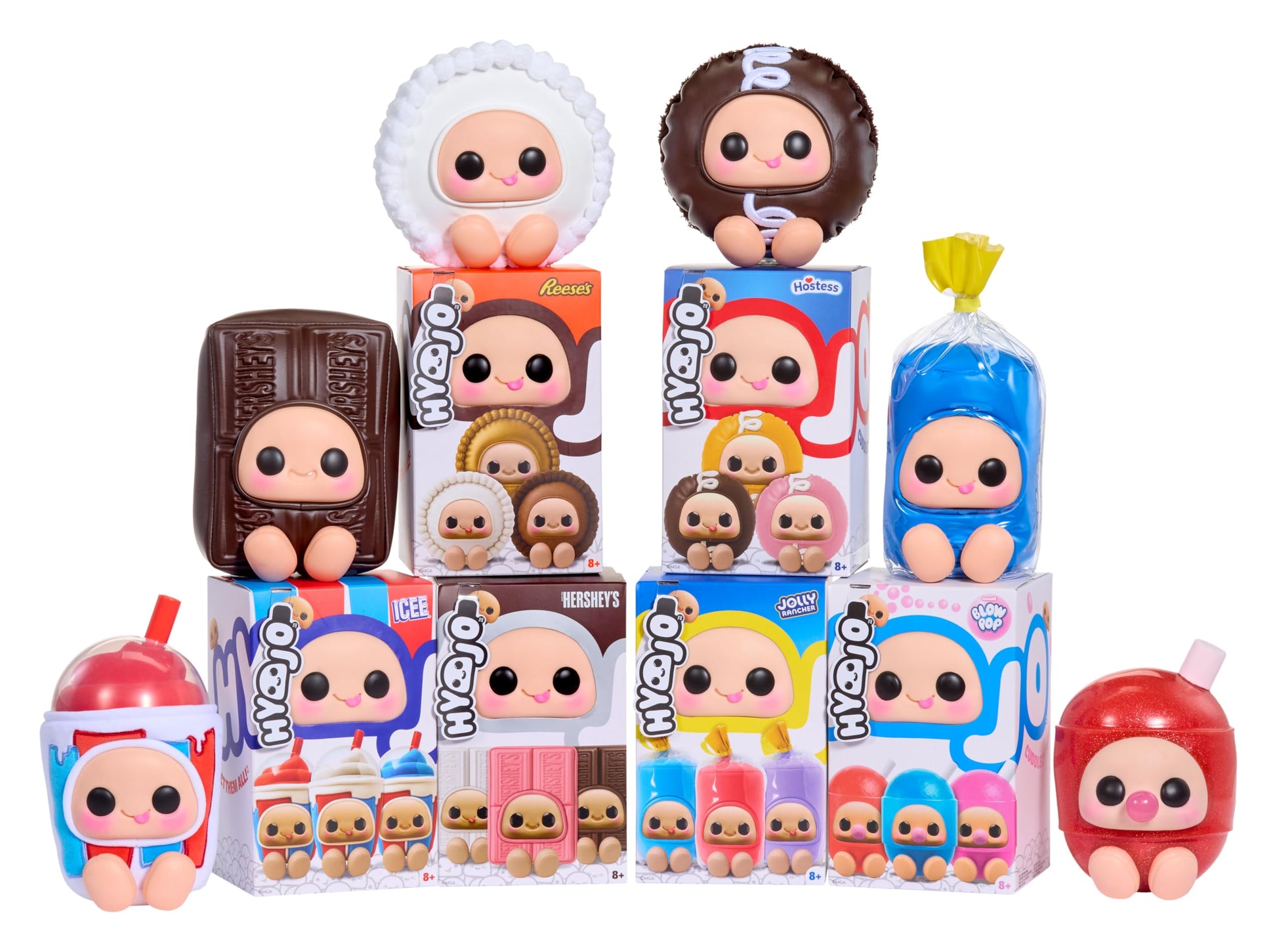 Hyojo Reese's Peanut Butter Cups Series, Blind Box Collectible Plush, Limited Edition, 3 to Collect, Milk Chocolate, White Creme & All Gold Peanut