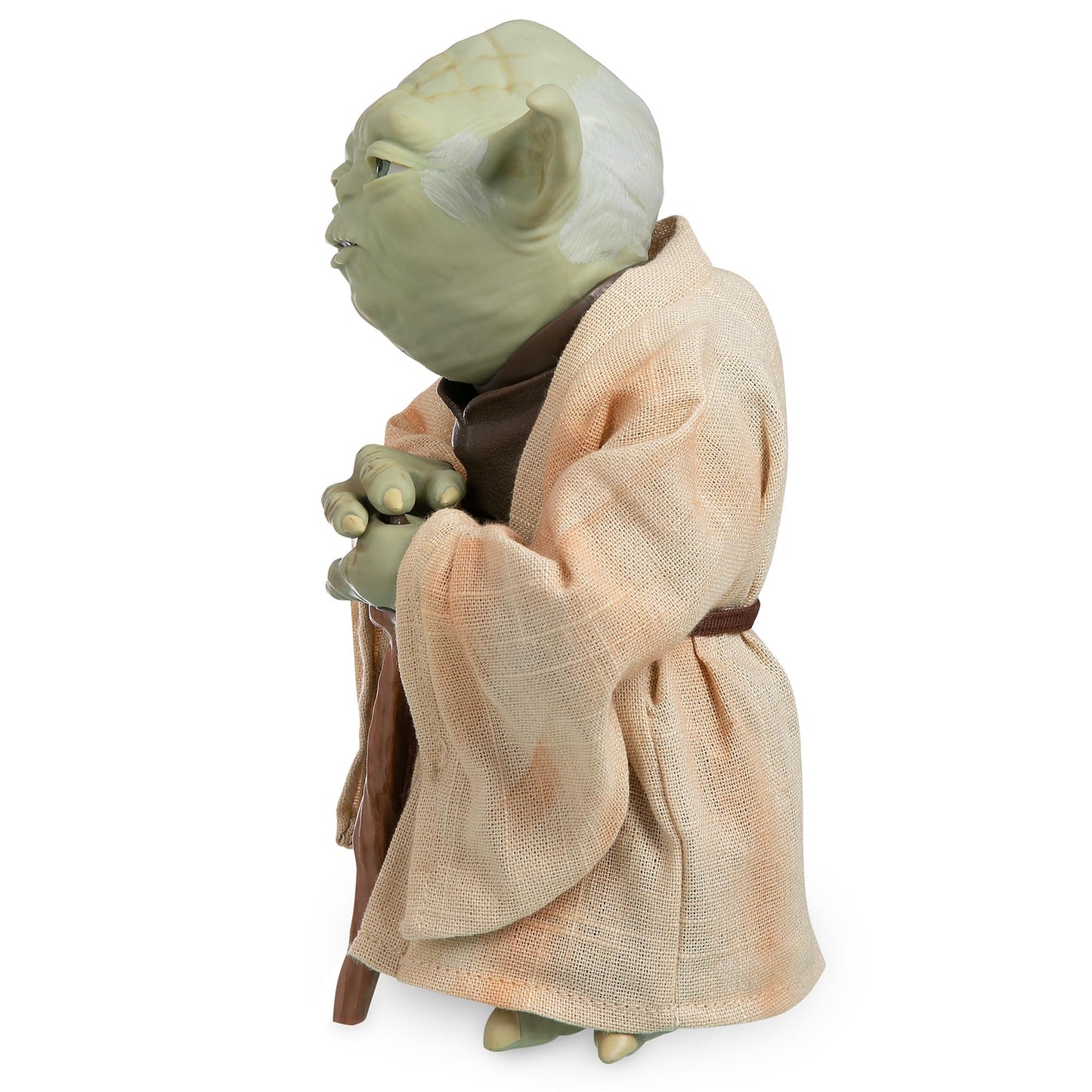 Disney Store Official Yoda Force Guidance Talking Action Figure - 10" Interactive Star Wars Toy with Fabric Robe, Over 50 Phrases, & Animatronic