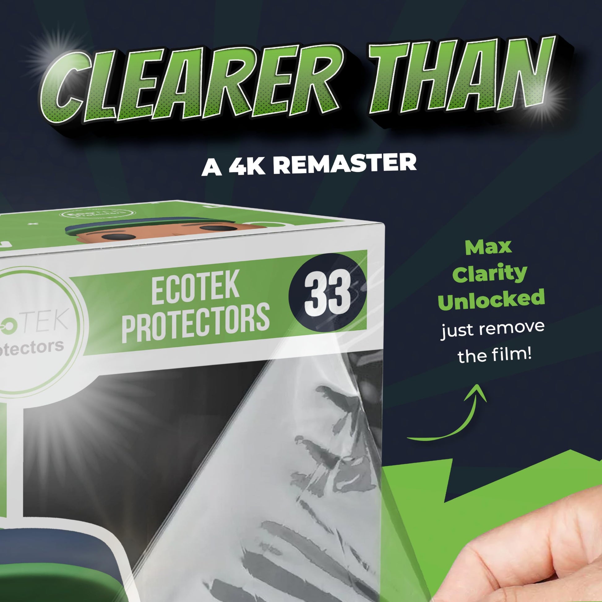 EcoTEK Protectors, 10-Pack Protective Cases Fits 4" Display Figures - 0.50mm Scratch-Resistant, Crystal Clear Acid-Safe Display Case for Collectibles