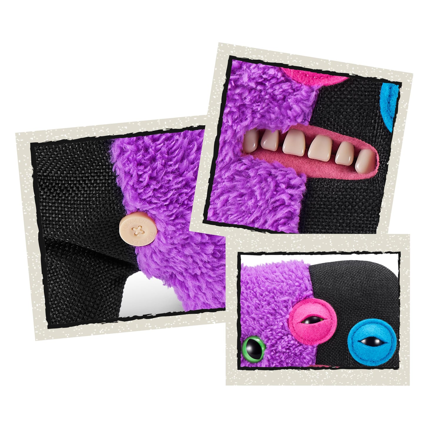 Fuggler Misfit Monsters 23 cm by ZURU, Funny Ugly Monster, Plush Toy for Children and Adults (Reeko & Annoying Alien - Purple & Black)