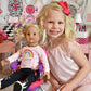 Sophia's Hair Salon Complete 30 Piece Set with Styling Tools, Hair Ties, Brush, Mirror, Blow Dryer, Salon Cape and More for 18" Dolls, Pink/Purple