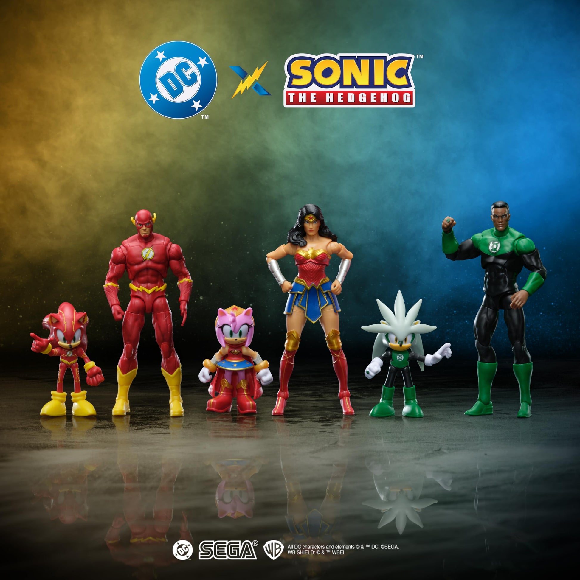 DC X Sonic the Hedgehog Sonic as The Flash & The Flash 2.5/5-inch Figures Multipack