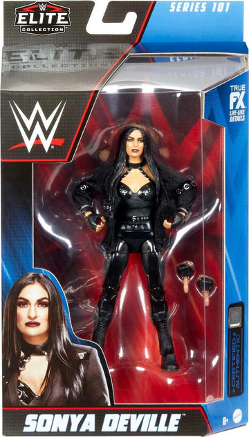 Mattel WWE Elite Collection Action Figure & Accessories, Series #101 Sonya Deville 6-inch Collectible with 25 Articulation Points & Swappable Hands