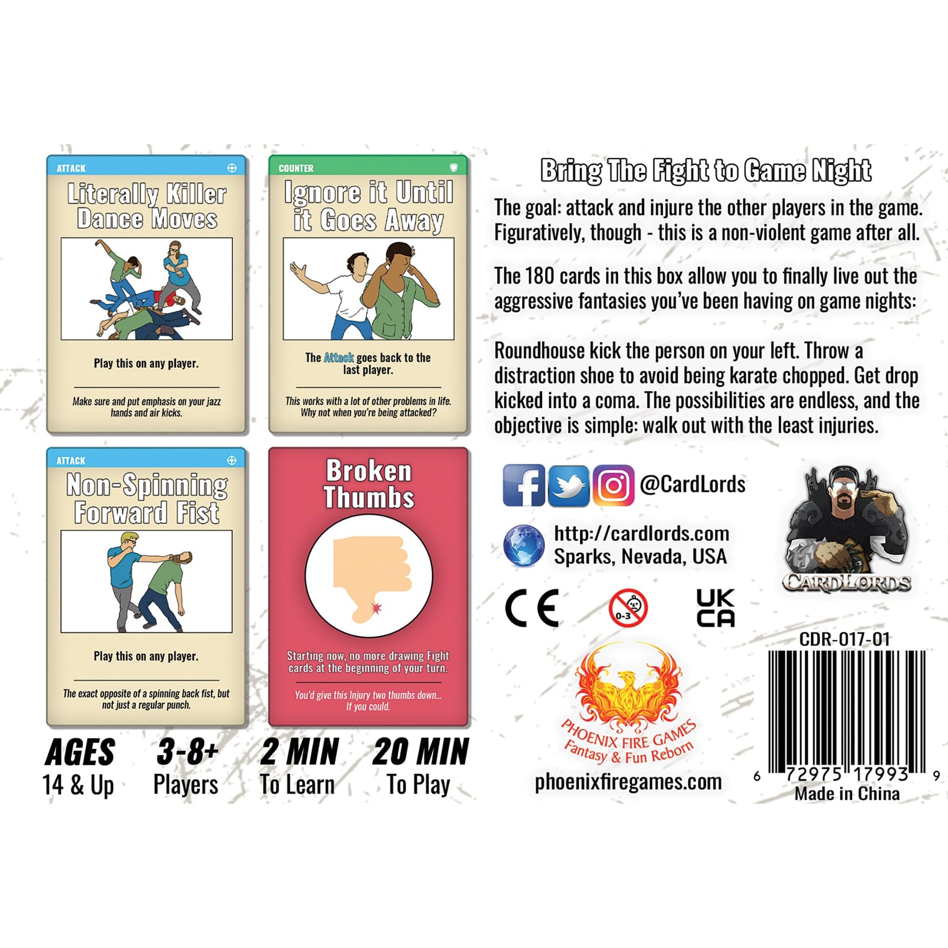 CardLords: Pass-A-Fist: A Non-Violent Party Game - Funny Battle Card Game, Comic Violence, Fight Your Friends, Ages 14+, 3-8+ Players, 20 Min