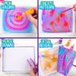 Made By Me Marbling Studio, 25-Piece Marbling Kit for Kids - Make 10 Pour Paint Art Projects - Dip & Paint Marbling Arts & Crafts for Ages 6-9 - Fun