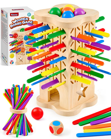 Montessori Wooden Board Game for Kids 3-8, Fine Motor Skills Toy 42 Strips