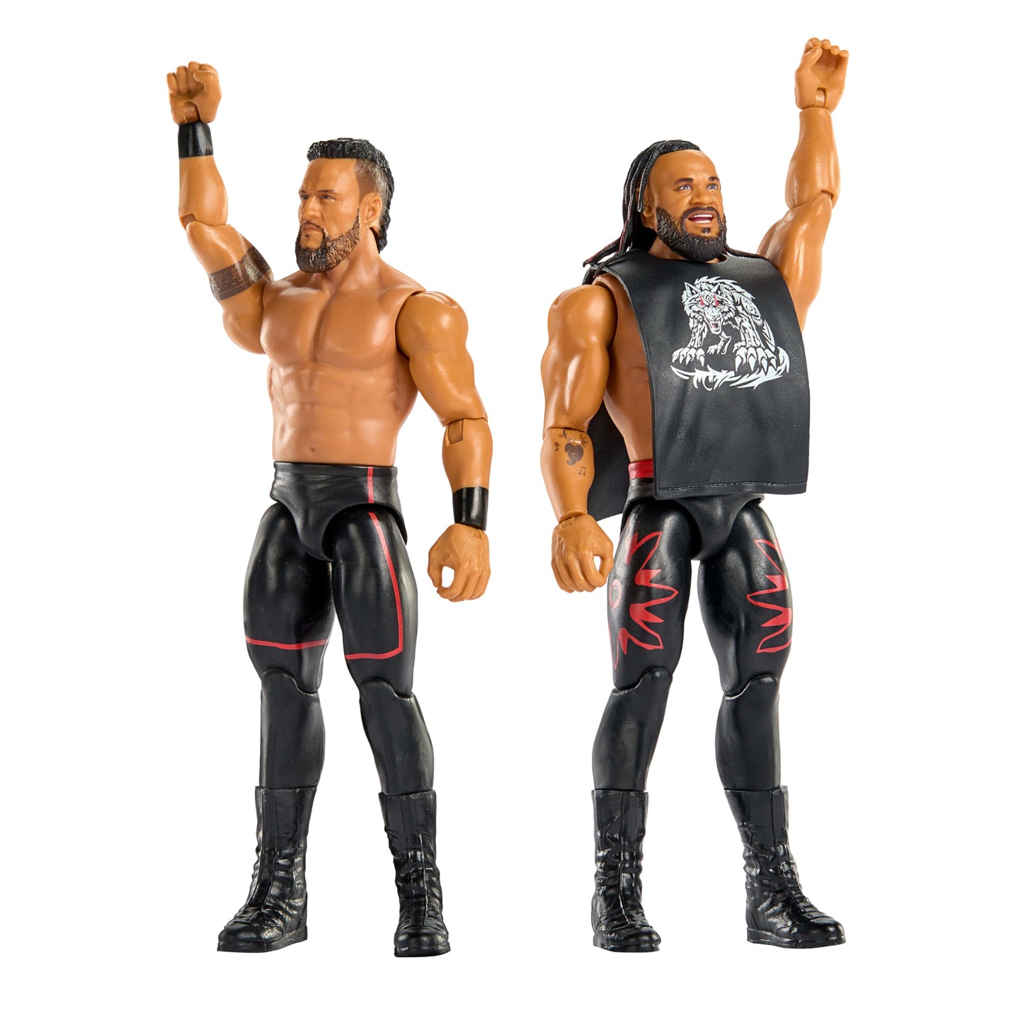 Mattel WWE Main Event Showdown Action Figures 2-Pack with Accessory, Series #24 Tama Tonga & Jacob Fatu Collectible Set, 6-inch