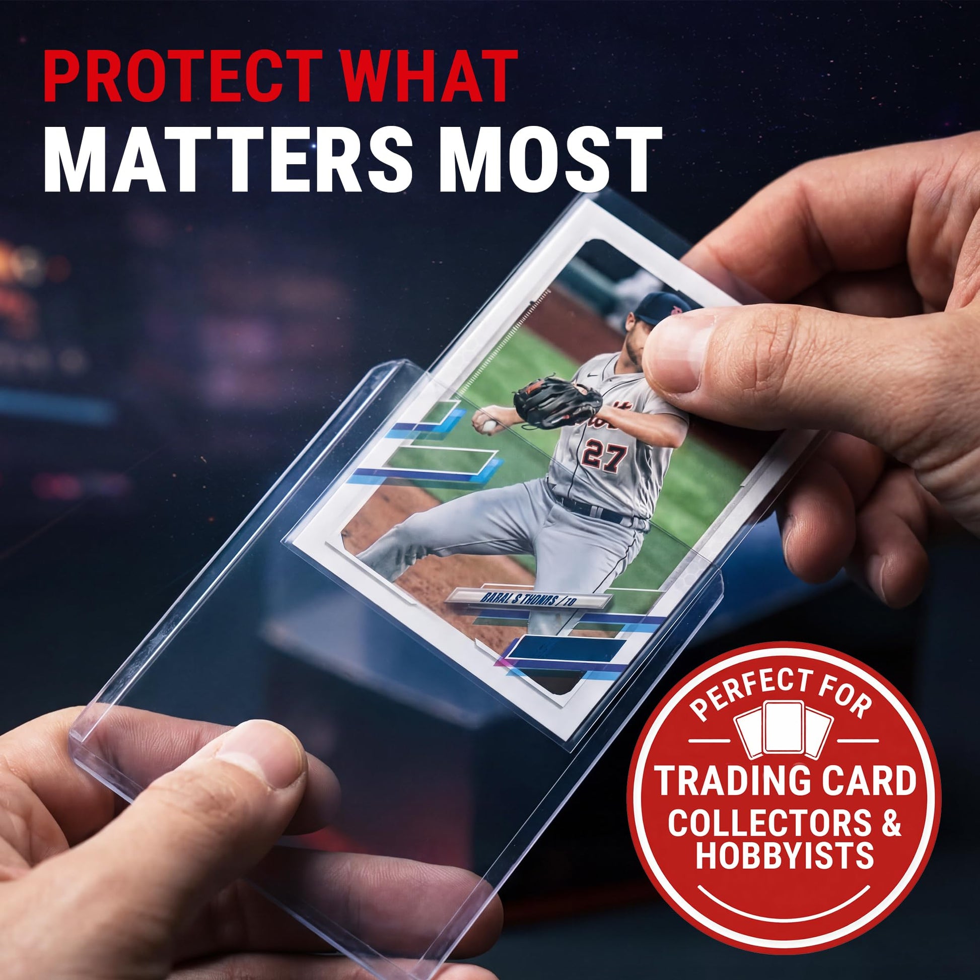 Ultra Pro Toploaders and Card Sleeves Bundle - 3" x 4" Clear Regular Toploaders & Soft Penny Sleeves for Standard Size Cards - Hard Plastic Card
