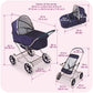 Badger Basket English Style Doll Stroller - Adjustable Canopy Classic Doll Pram - Fits 18 to 22-Inch Dolls - Durable Pretend Play Toy with Smooth