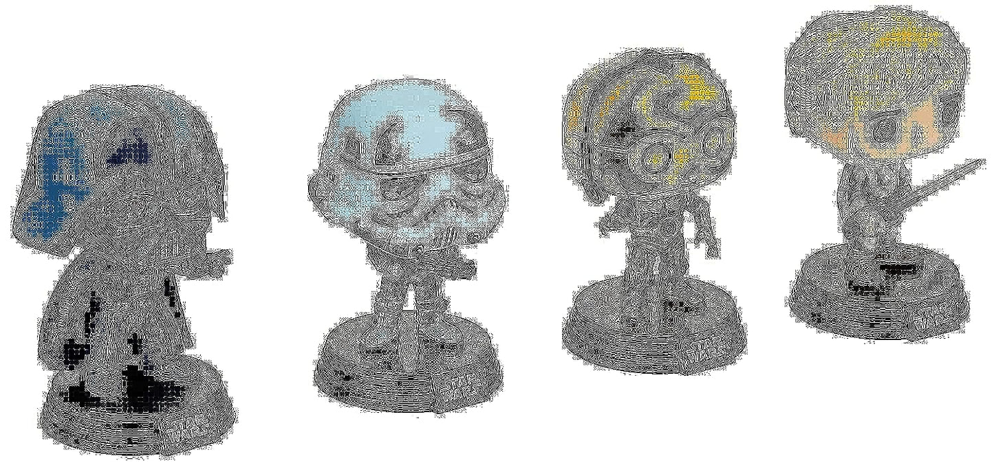 Star Wars Pack 4 Figurines POP! Movies Vinyl Retro Series 9 cm