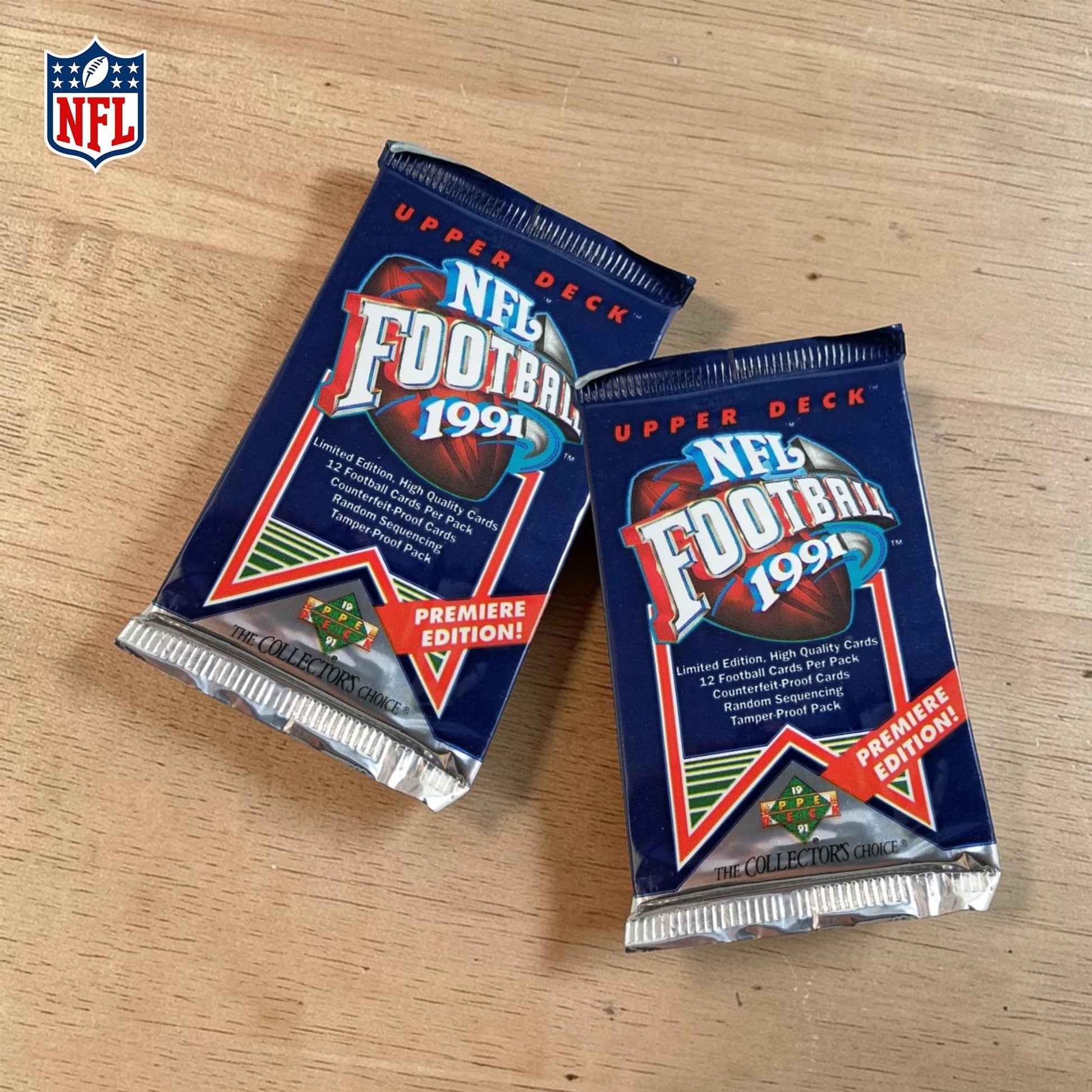 1991 Upper Deck NFL Football Trading Cards Premiere Edition - Unopened Box (36 packs/Box) - Possible Brett Favre RC!
