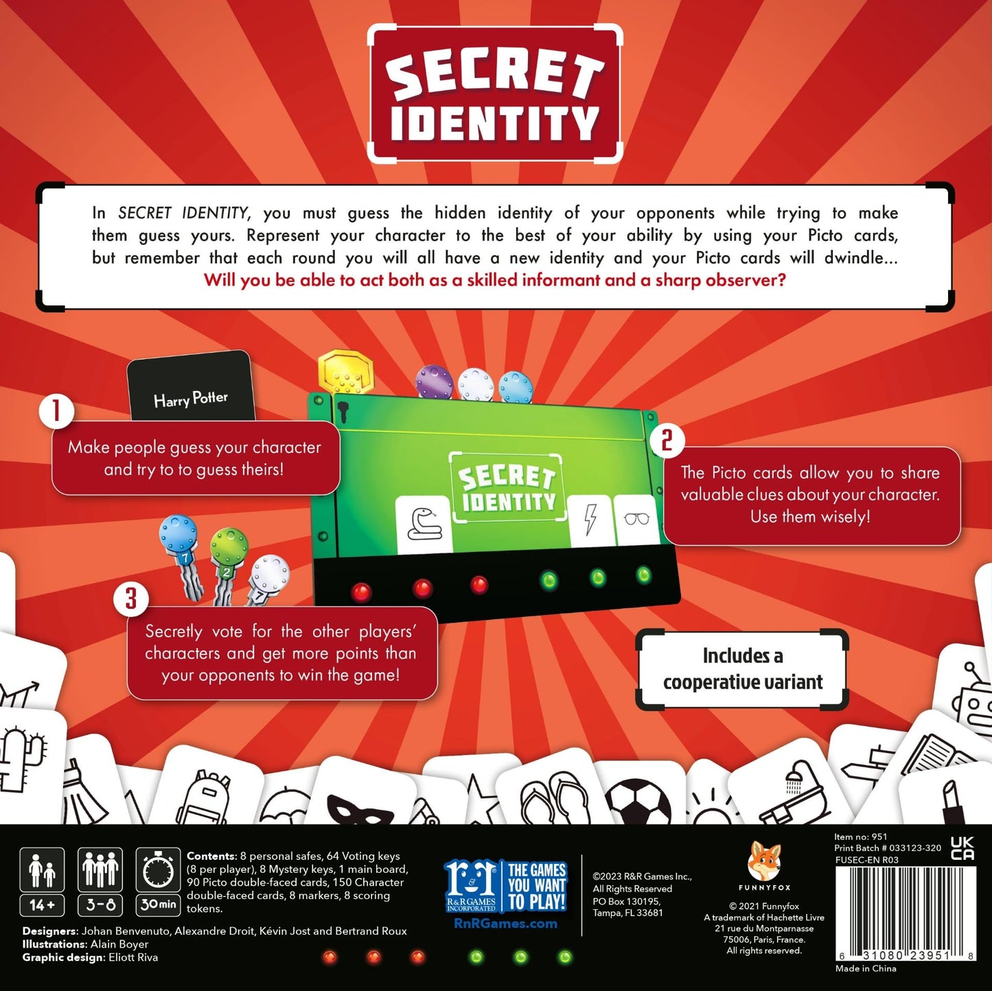 R&R Games Secret Identity, Perfect Party Game for Adults and Kids, Ideal for Family Night