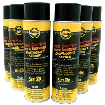 Sun-Glo Pro Silicone Shuffleboard Table Spray Set of 6