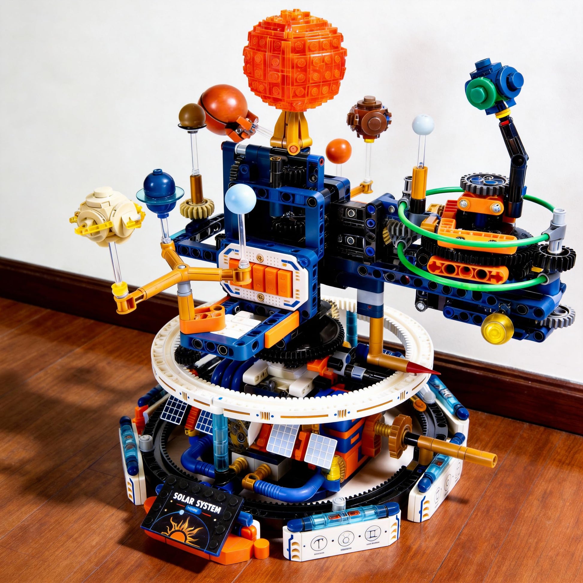 kececo Solar System Sci-Fi Globe Planet Building Blocks Toy, STEM Aerospace Educational Series, Creative Desktop Ornament Model, High-Difficulty