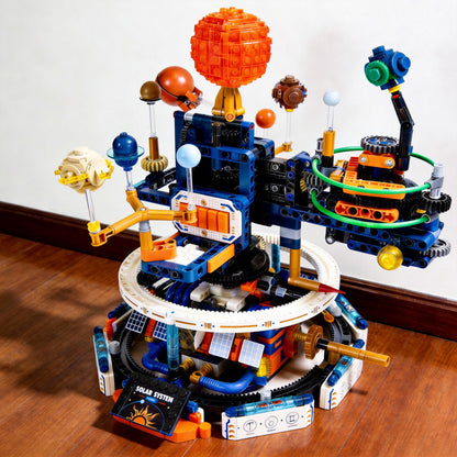 kececo Solar System Sci-Fi Globe Planet Building Blocks Toy, STEM Aerospace Educational Series, Creative Desktop Ornament Model, High-Difficulty