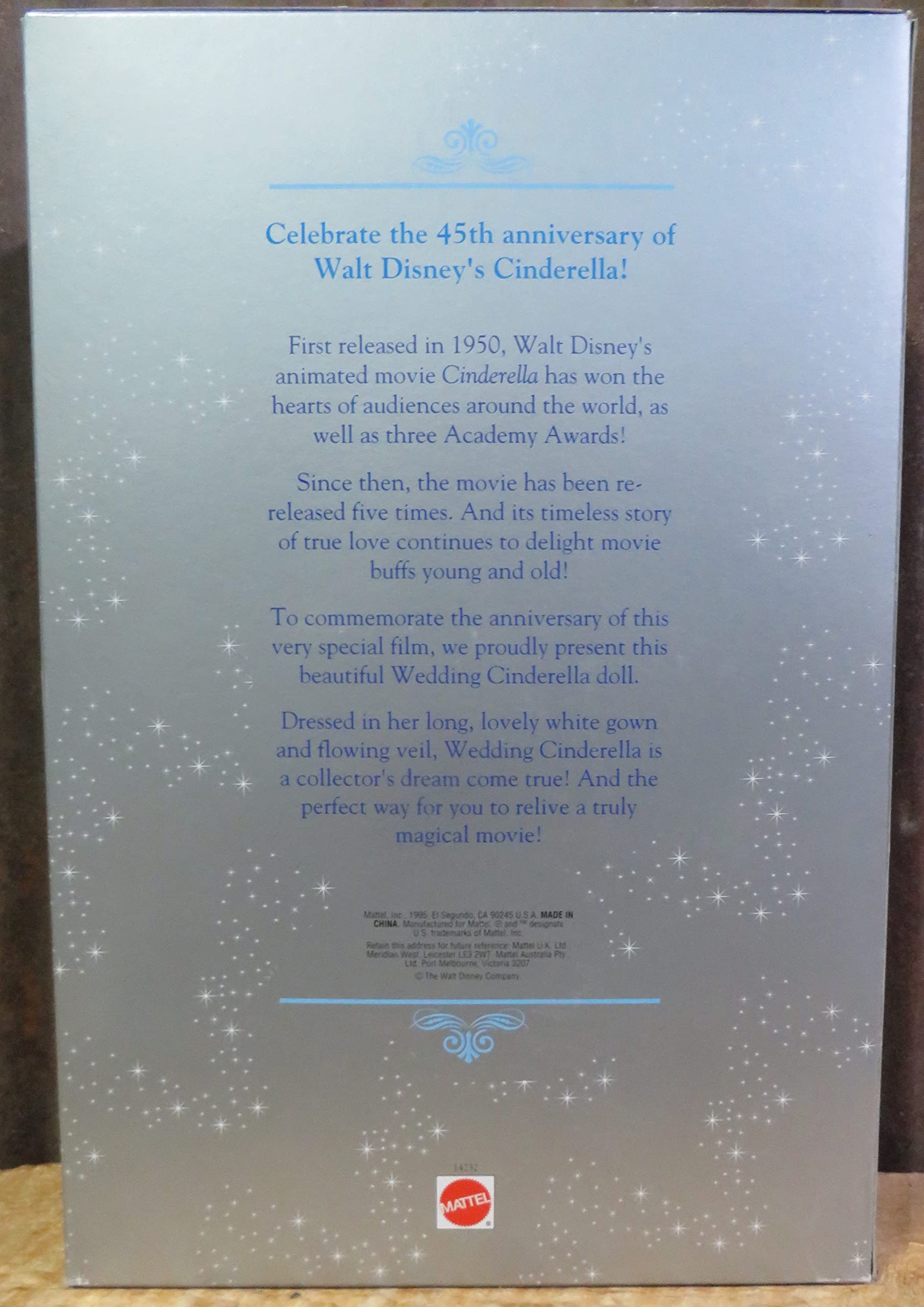 Disney Wedding Cinderella Barbie 1995 45th Anniversary