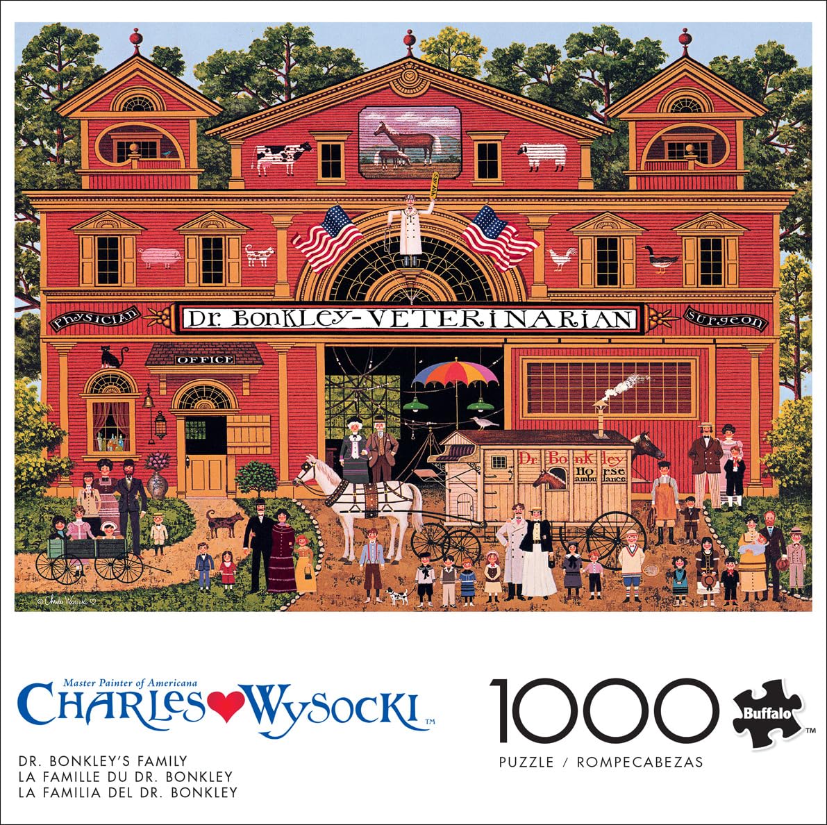 Buffalo Games - Charles Wysocki Dr. Bonkley's Family - 1000 Piece Puzzle