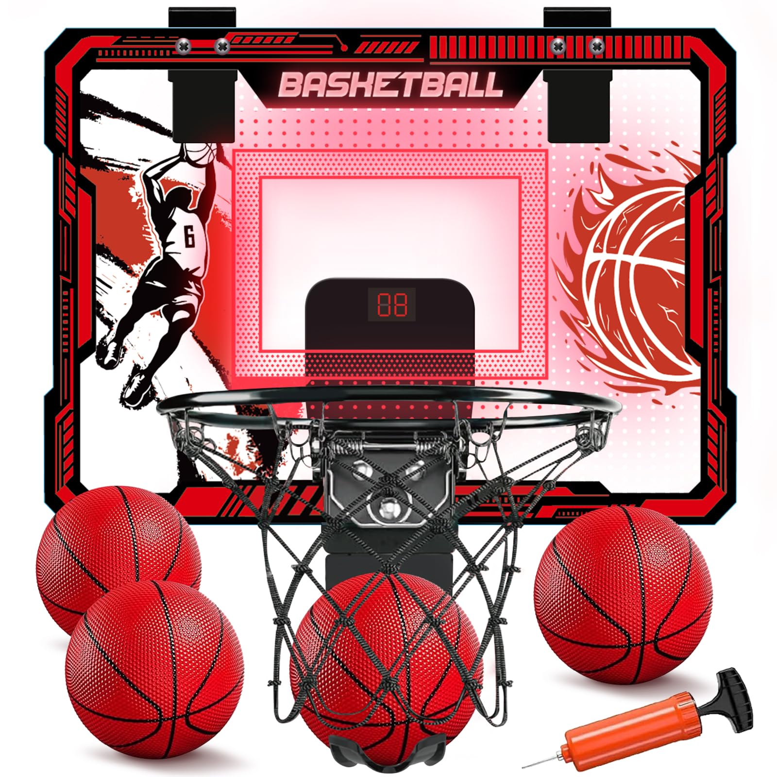 TALGIC Basketball Hoop Indoor for 5 6 7 8 9 10 11 12 Year Old Boys Girls
