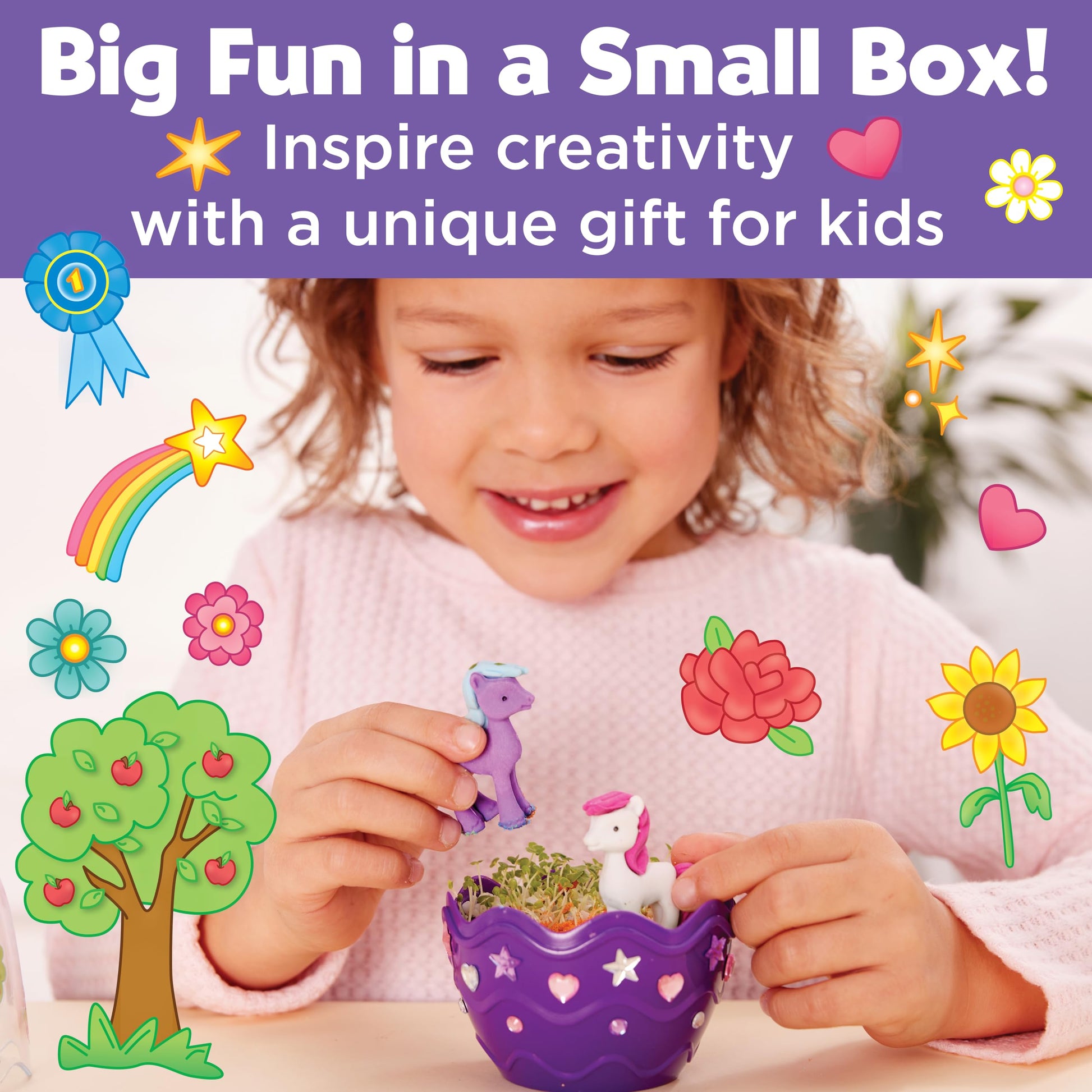 Creativity for Kids Mini Garden: Pony Terrarium Kit | Summer Crafts for Kids | Horse Gifts for Girls, Crafts for Kids and Girl Toys & Birthday Gift