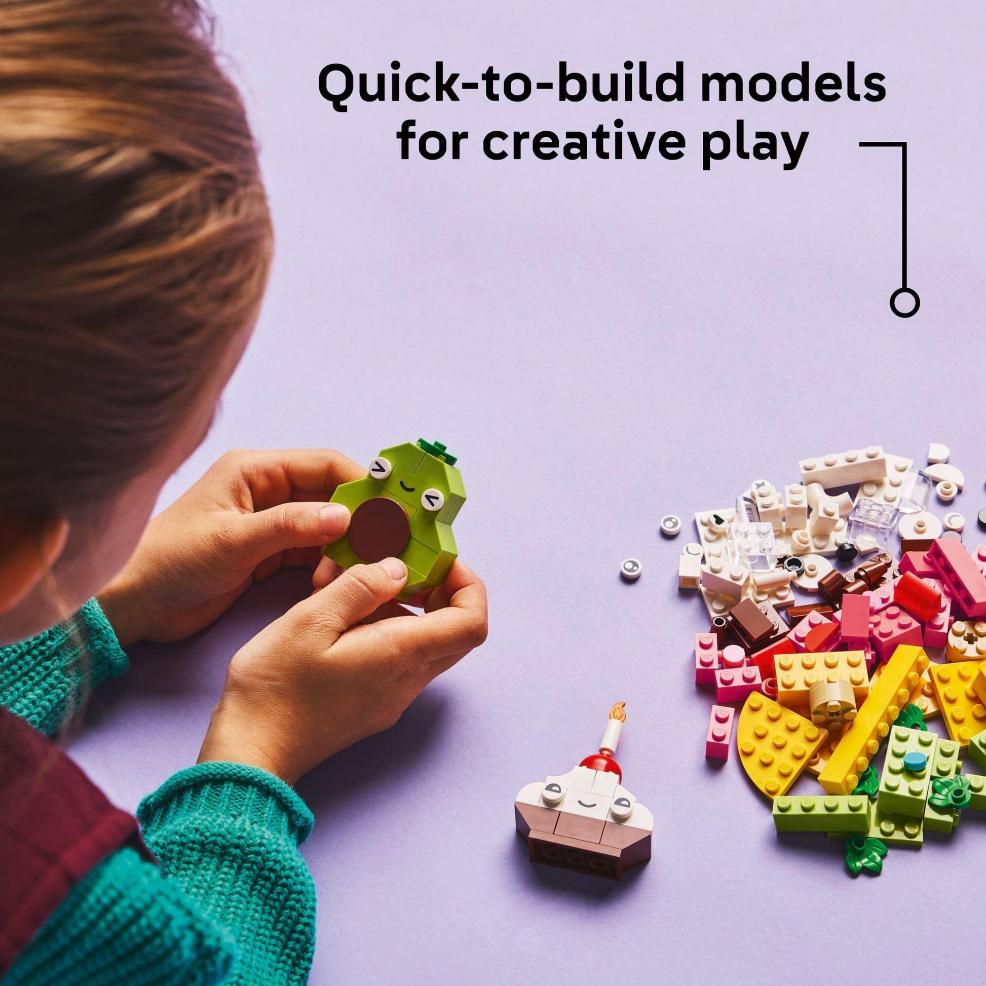 LEGO Classic Creative Food Friends Building Toy Set - Pretend Play Food for Kids, Boys and Girls, Ages 4+ - Learning and Educational Toy for Preschool