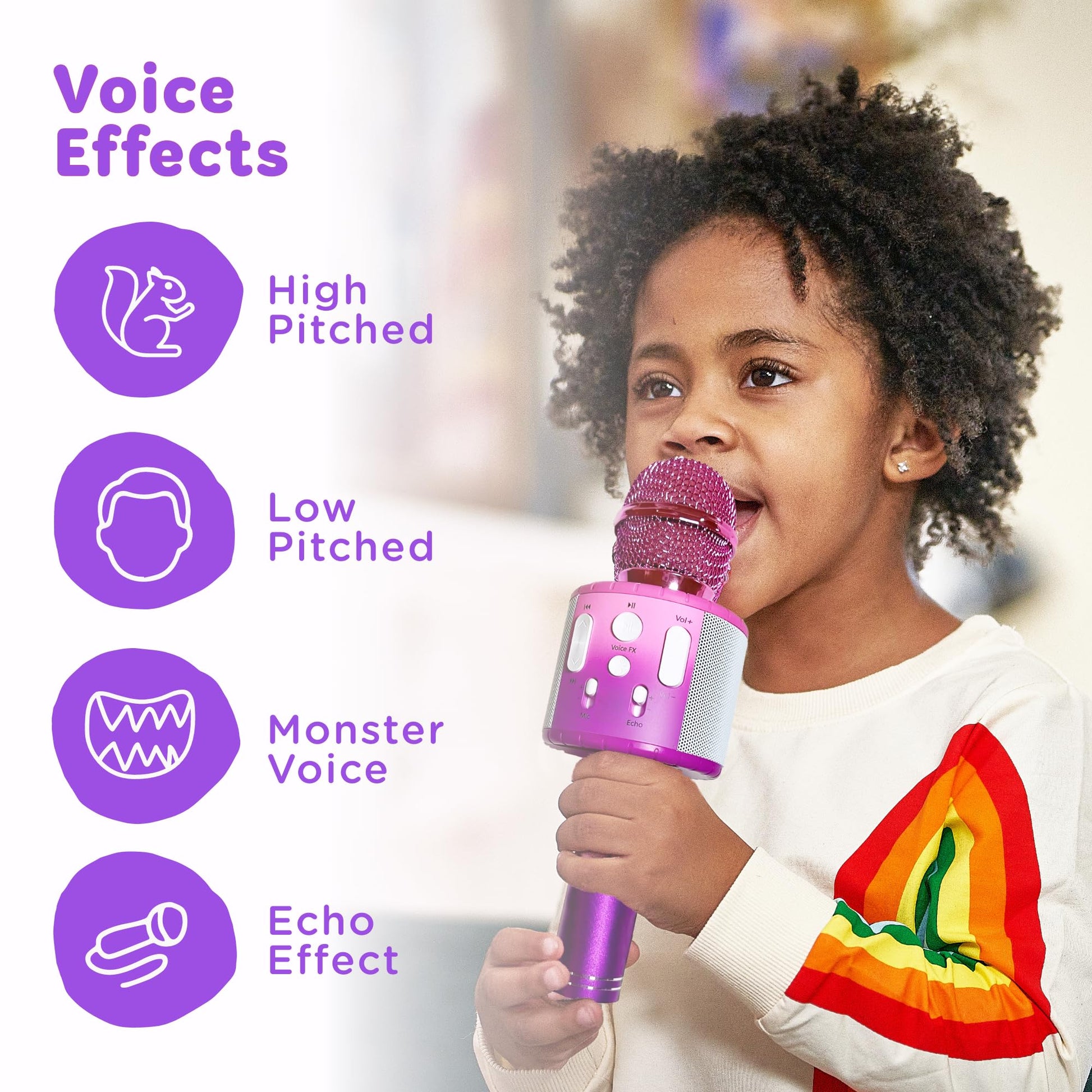 Move2Play, Kids Karaoke Microphone | Includes Pre-Loaded Songs & Bluetooth | Kids Birthday Party Gift | Toy for All Ages 2, 3, 4, 5, 6+ Year Old