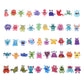 100 Pack Monster Stickers, Monster Party Favors, Birthday Decorations