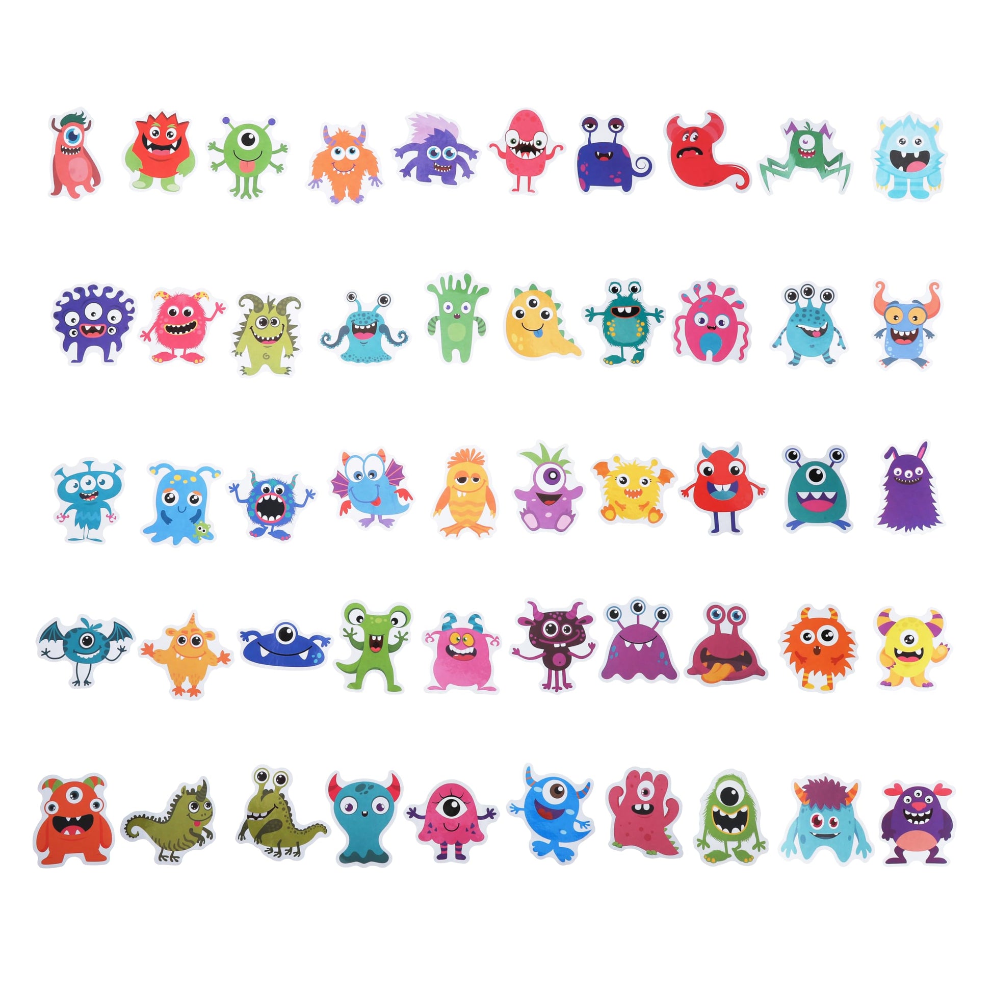 100 Pack Monster Stickers, Monster Party Favors, Birthday Decorations