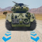 fisca Remote Control Tank, 2.4Ghz 15 Channel 1/20 Sherman M4A3 Main Battle RC Tank that Shoot BBS Airsoft for Kids Age 10 11 12-16 Year Old