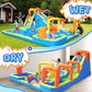 Inflatable Bounce House with Water Slide, Kids Bouncy Castle for Backyard, Outdoor Water Park, Bouncy House Party Fun, Inflatable Slide and Pool Ages
