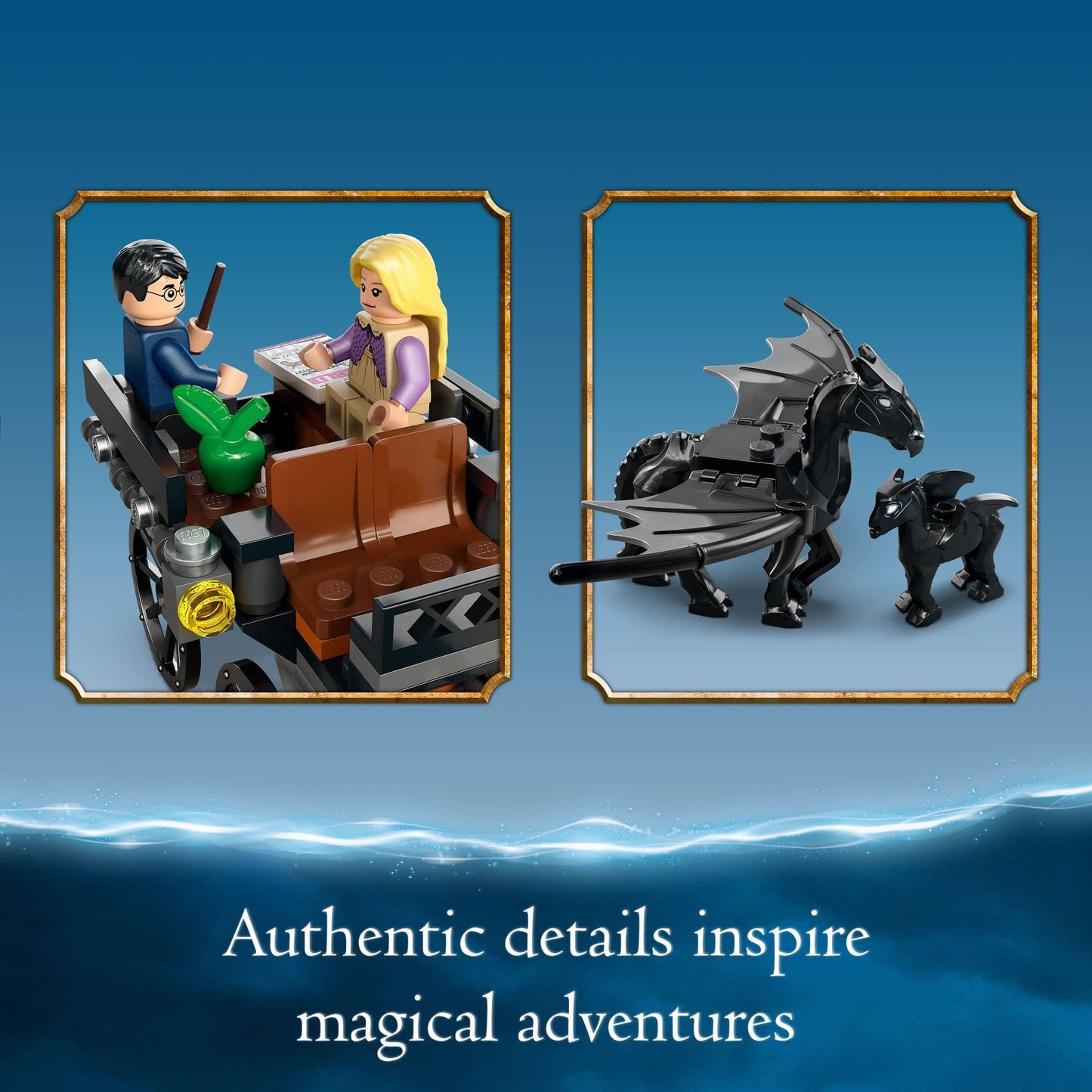LEGO Harry Potter Hogwarts Carriage & Thestrals Set 76400, Building Toy for Kids 7 Plus Years Old with 2 Winged Horse Figures and Luna Lovegood