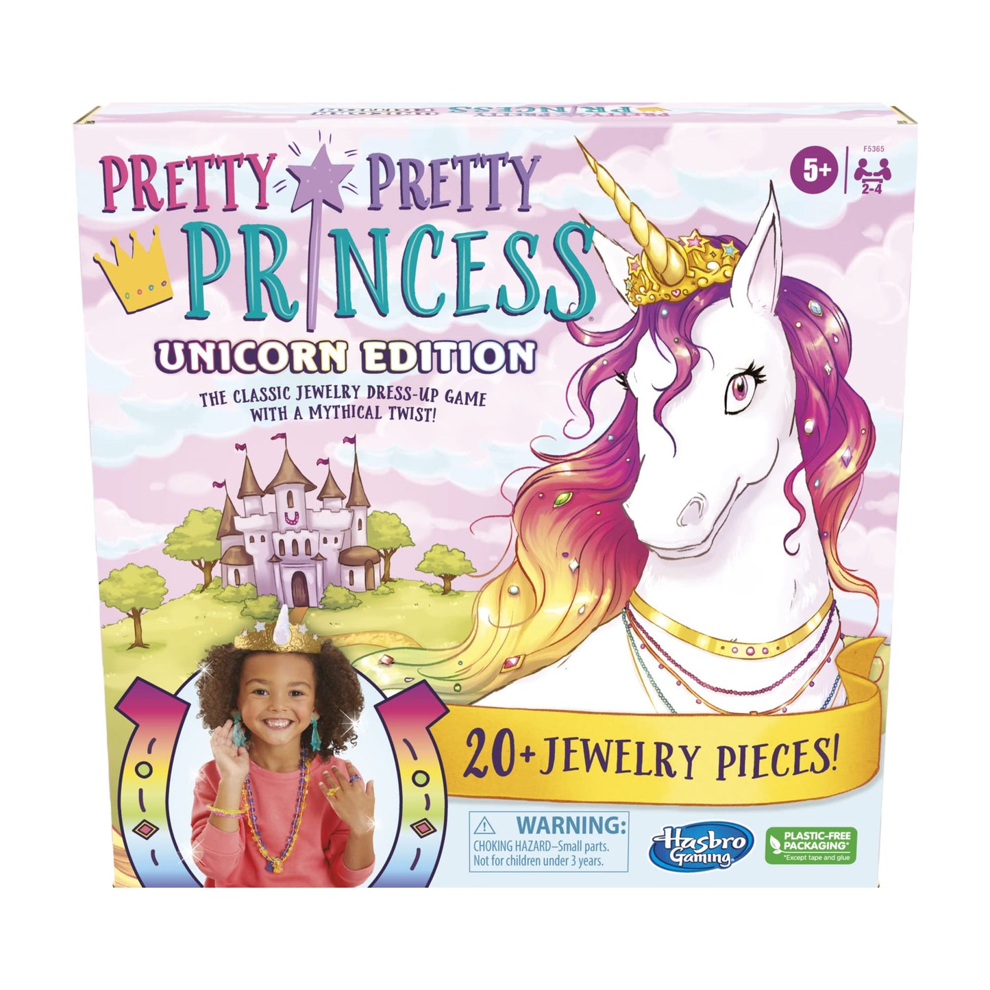 Hasbro Gaming Pretty Princess Unicorn Edition Board Game, Includes 20 Pieces (Amazon Exclusive)