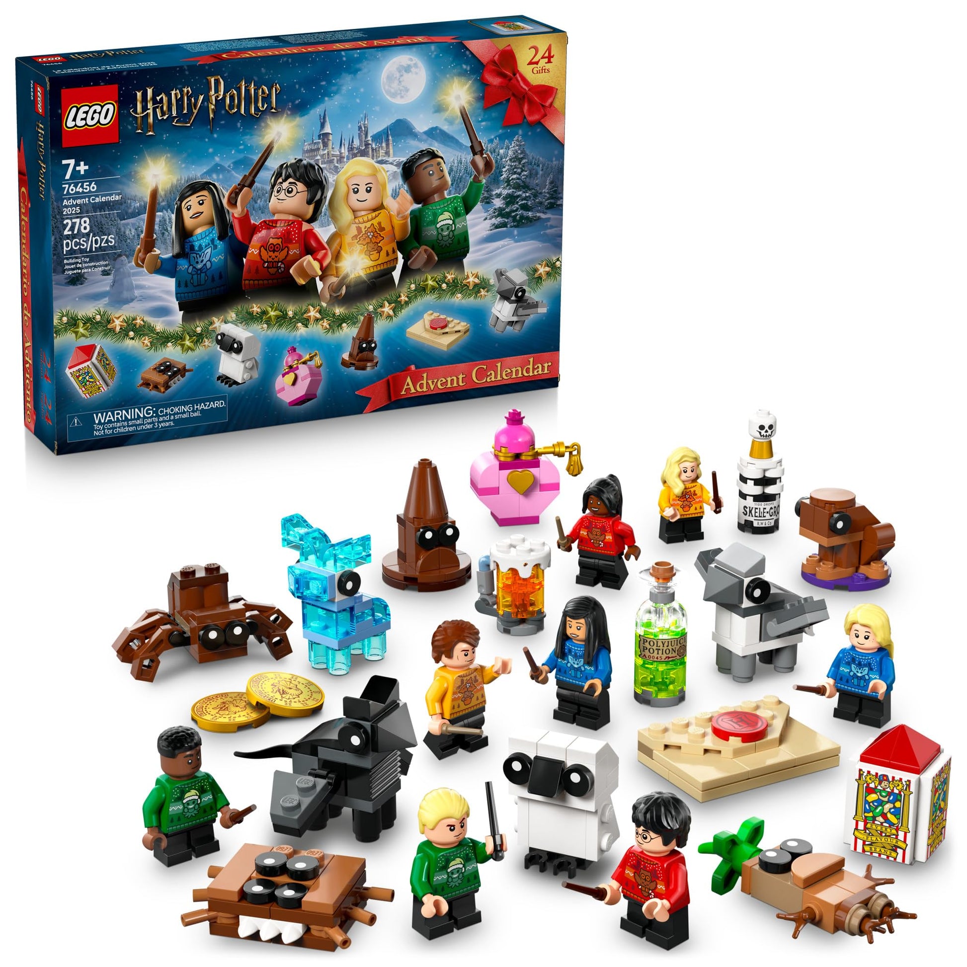 Lego Harry Potter Advent Calendar 2025 Kids Toy - Holiday Countdown for Boys & Girls, 7+ - 24 Buildable Surprises, Including Harry, Draco & Luna