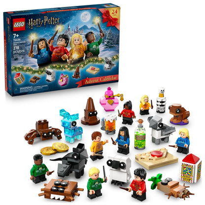 Lego Harry Potter Advent Calendar 2025 Kids Toy - Holiday Countdown for Boys & Girls, 7+ - 24 Buildable Surprises, Including Harry, Draco & Luna