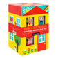 Petit Collage Peek-A-Boo Nesting and Stacking Blocks Playset, Includes 4 Stacking Boxes and 3 Wooden Characters - Easy Storage and Cute Illustrations