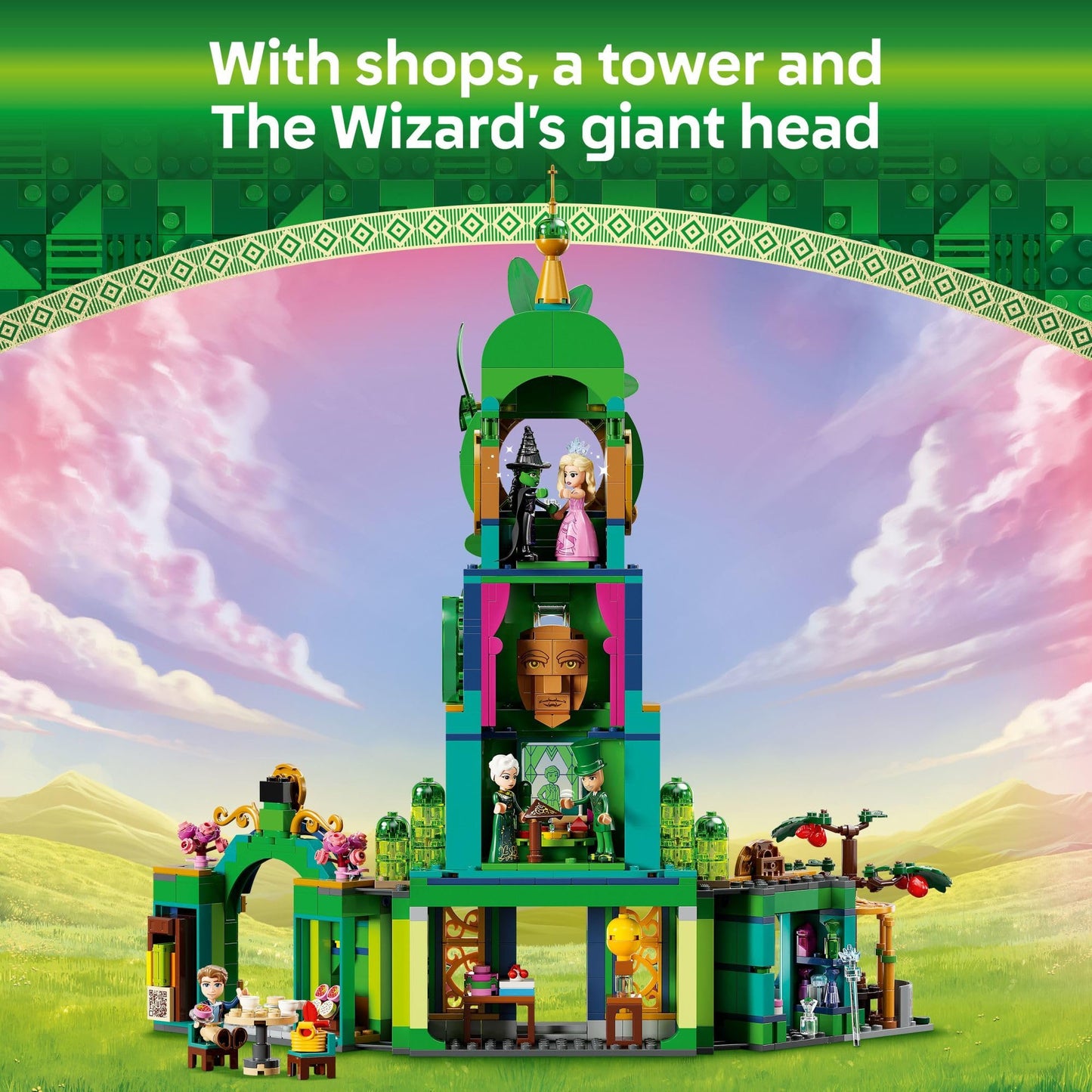 LEGO Wicked Welcome to Emerald City Building Toy - Wicked Toy for Kids, Ages 9+ - Gift for Girls and Boys with Tower Model, Glinda, & Elphaba