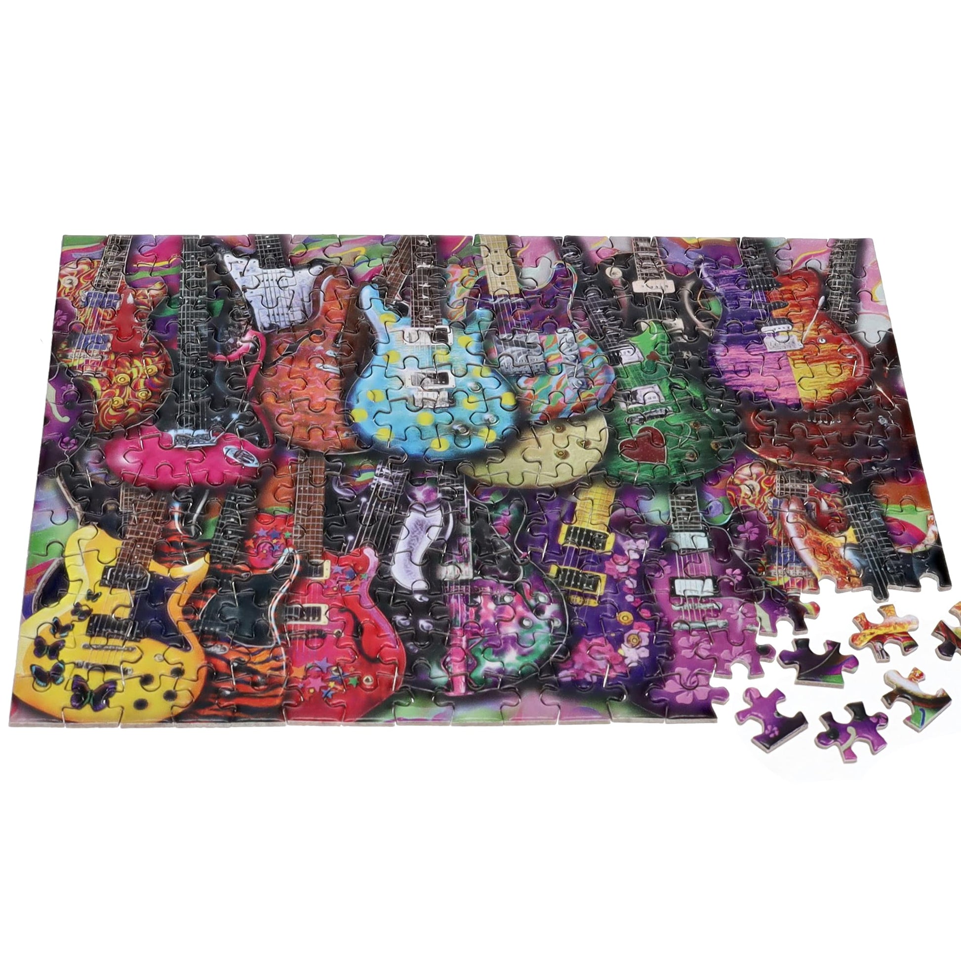 TDC Games World’s Smallest Jigsaw Puzzle, Six String Fling - Mini Puzzles, Small Challenging Travel Art Puzzle for Adults, 200+ Pieces, 6 x 4 inches