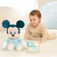 Disney Baby My First Year Mickey Mouse and Milestone Blocks, 11-inch Plush Toy, 4-pieces, Kids Toys for Ages 0+ by Just Play