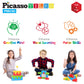 PicassoTiles Kids Pixel 1” Magnetic Puzzle Cube Mix & Match with Free Ideabook Sensory Toys STEAM Learning Building Block Magnets Construction Toy Set